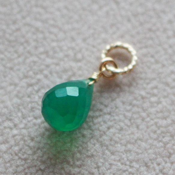 楽天市場】グリーンオニキス ロザンジュカット ネックレス K14GF