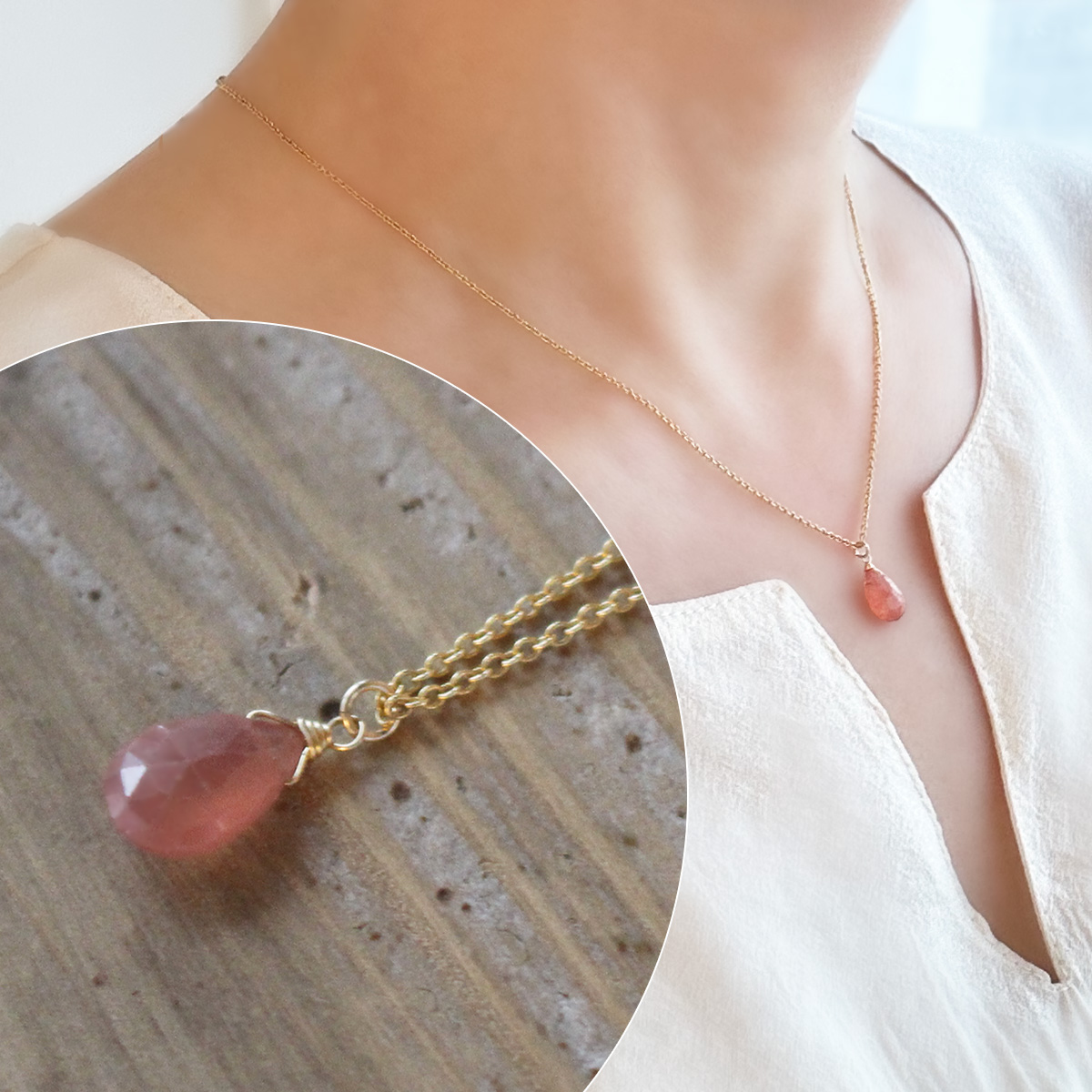 楽天市場】インカローズ ロードクロサイト ペンダント ネックレス【高