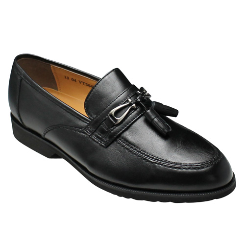 【MODELLO VITA（モデーロ　ビータ）】幅広（3E)ビジネス＆カジュアルシューズ・スリッポン(タッセル)VT5649(ブラック)/メンズ 靴