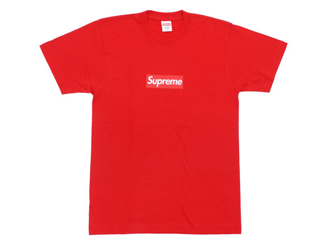 supreme 20th anniversary box logo tee navy