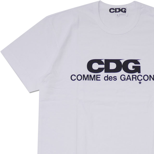 新品 【52%OFF!】 シーディージー CDG コムデギャルソン COMME des GARCONS LOGO 白 TEE Tシャツ 値引 200008012060 WHITE 39ショップ メンズ ホワイト
