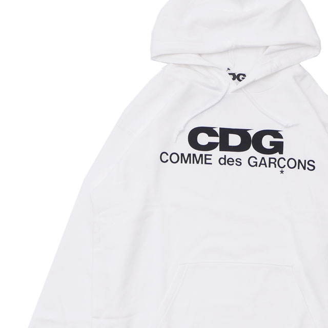 white comme des garcons hoodie