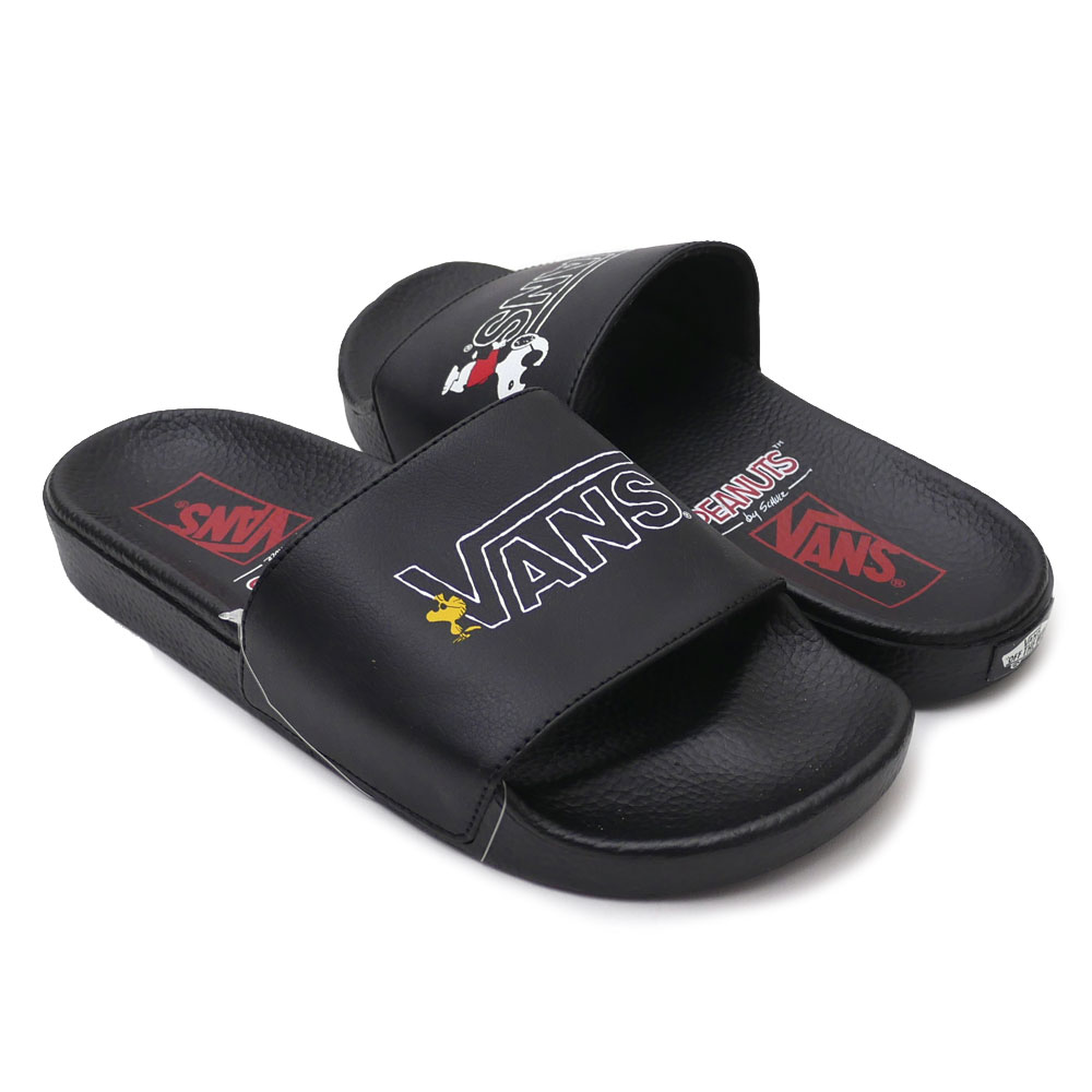 vans slippers black