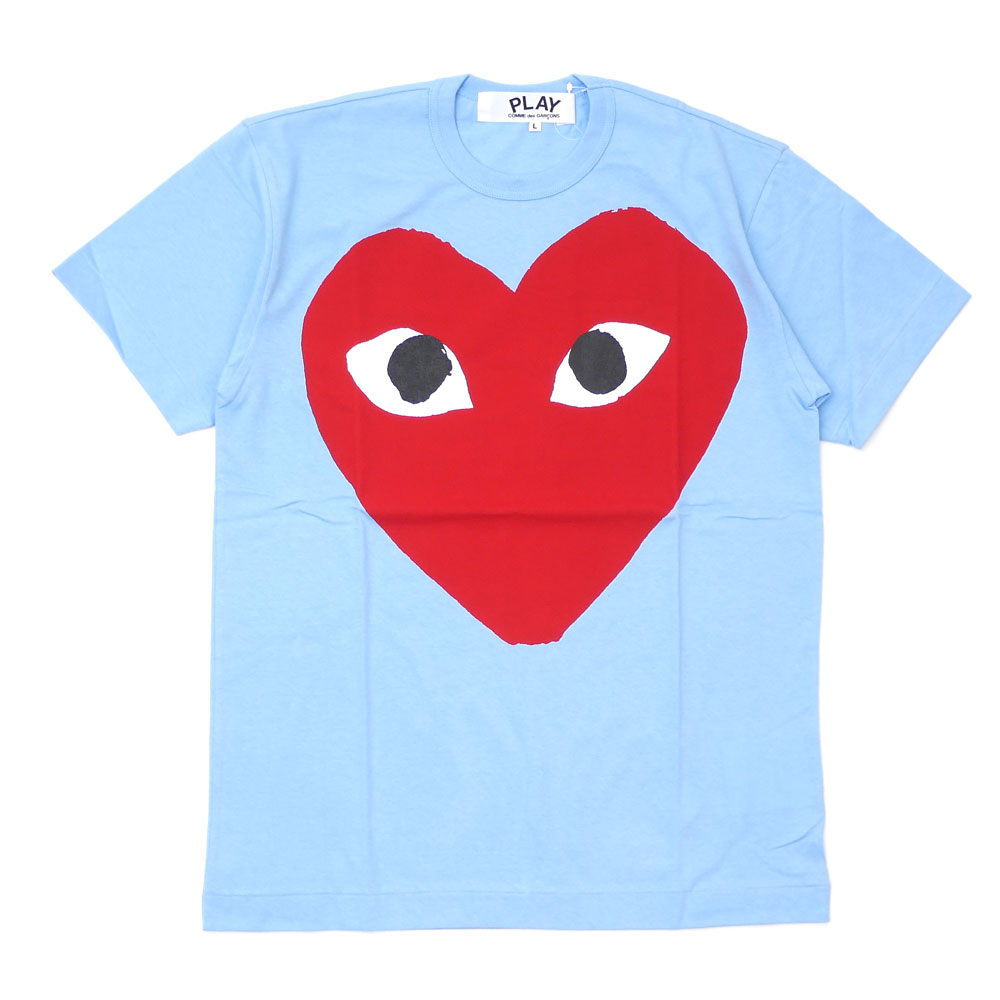 comme des garcons white shirt red heart