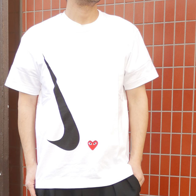 楽天市場 新品 プレイ コムデギャルソン Play Comme Des Garcons X ナイキ Nike Mens Nike X Play T Shirt Tシャツ White ホワイト 白 メンズ 新作 半袖tシャツ 39ショップ Cliffedger