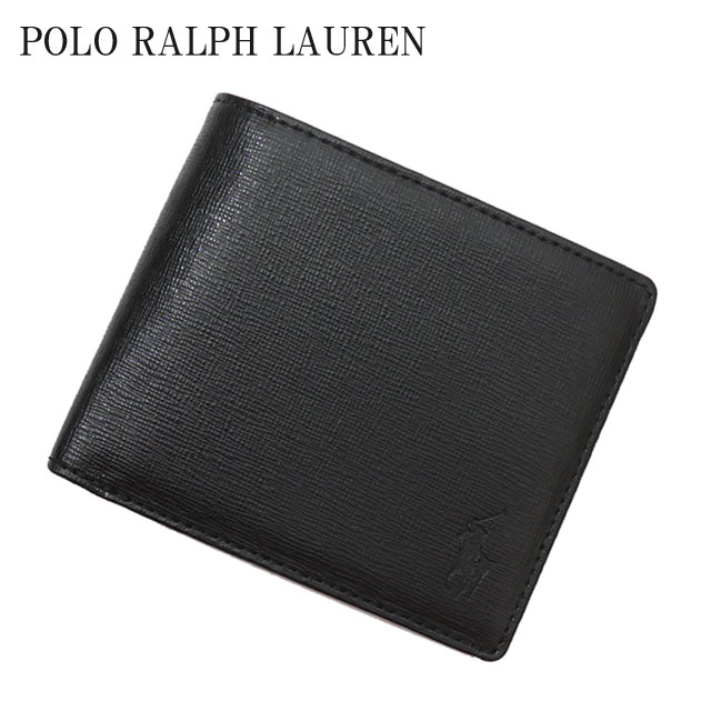 【美品】ポロラルフローレン POLO ID 二つ折り財布 レザー ブルー 現行品 POLO RALPH LAUREN ポロラルフローレン 財布 レディース ブルー