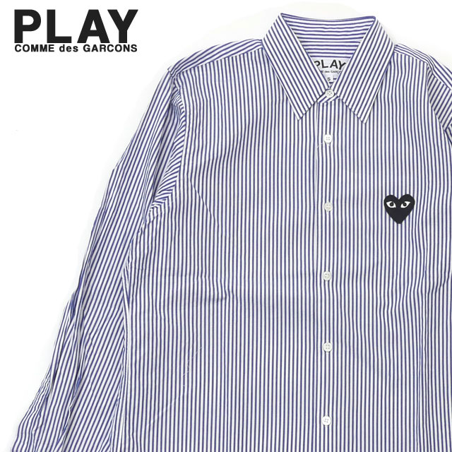 PLAY COMME des GARCONS❤︎ストライプ 長袖Tシャツ Comme Des Garçons Play ストライプ Tシャツ | ブラック | FARFETCH JP