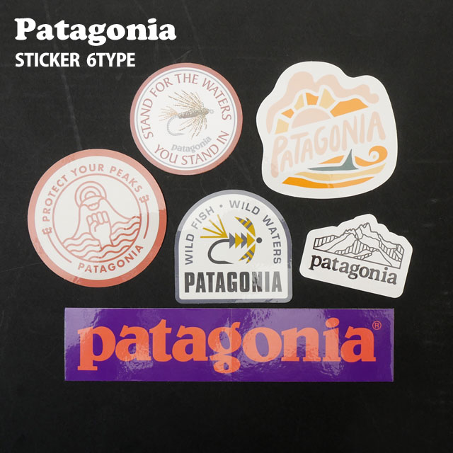 patagonia - (縦8cm横21cm)patagonia パタゴニア　公式　ステッカー　六枚 patagonia - (縦8cm横21cm)patagonia パタゴニア 公式