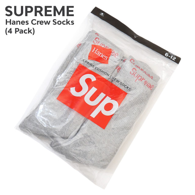 新品 Supreme x Hanes Crew Socks (２足) ピンク Supreme 新品 シュプリーム SUPREME x ヘインズ Hanes Crew