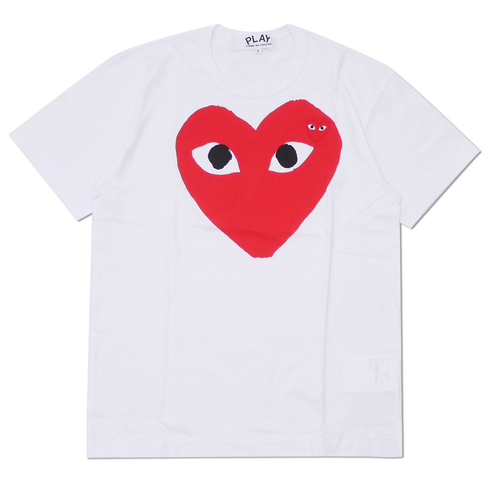 本物品質の Play Comme Des Garcons プレイ コムデギャルソン Red Heart Tee Tシャツ White x 別倉庫からの配送 Coventino Com Mx