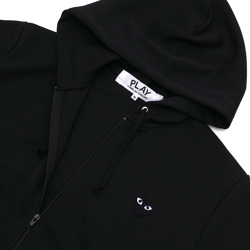 cdg hoodie black