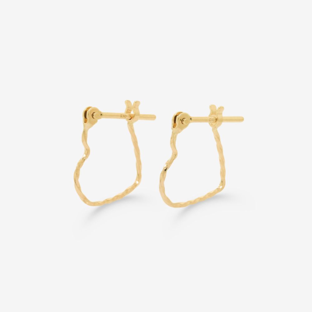 【5％OFFクーポン! 4/18 0:00-4/21 9:59迄】 ピアス フープピアス レディース K10 イエローゴールド 10k 10金 ハート 【 ESTELLE エステール 】 母の日 プレゼント 贈り物 ギフト 20代 30代 40代 50代 60代 ジュエリー