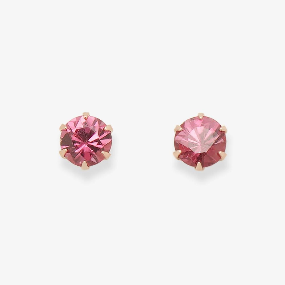1月誕生石 K10 イエローゴールド ガーネット ピアス