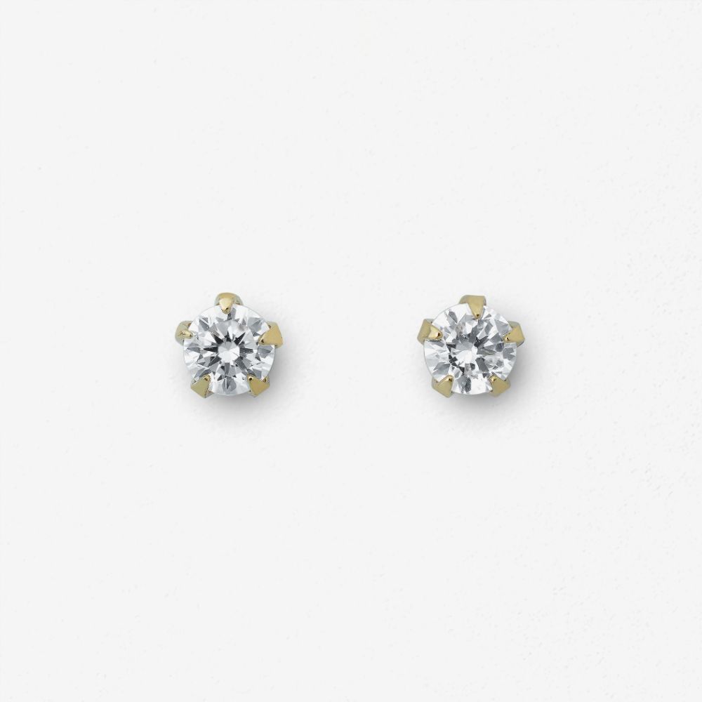 【5％OFFクーポン! 4/18 0:00-4/21 9:59迄】 ピアス レディース キュービックジルコニア K18 イエローゴールド 18k 18金 【 ESTELLE エステール 】 母の日 プレゼント 贈り物 ギフト 20代 30代 40代 50代 60代 ジュエリー