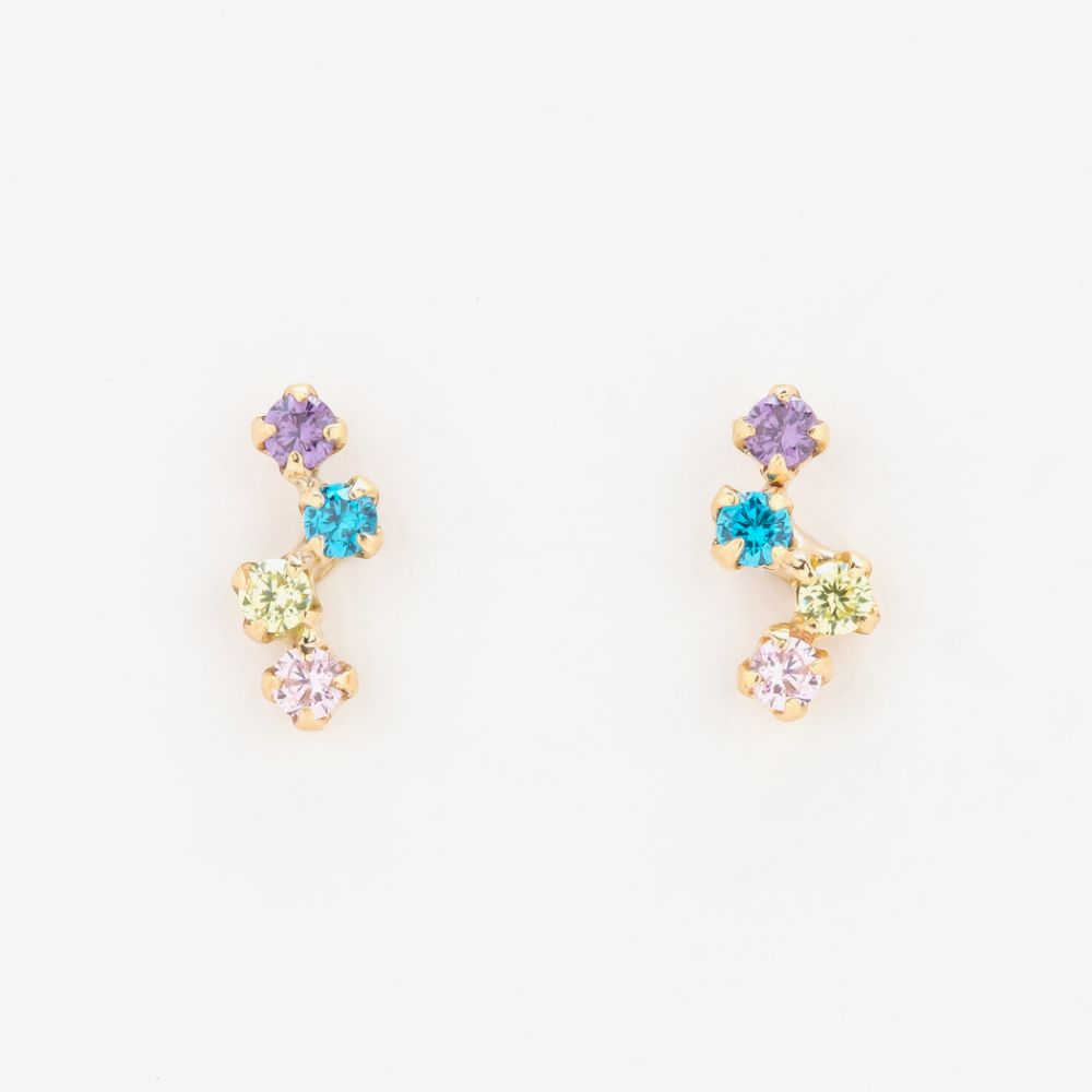 【5％OFFクーポン! 4/18 0:00-4/21 9:59迄】 ピアス レディース キュービックジルコニア K10 イエローゴールド 10k 10金 【 ESTELLE エステール 】 母の日 プレゼント 贈り物 ギフト 20代 30代 40代 50代 60代 ジュエリー