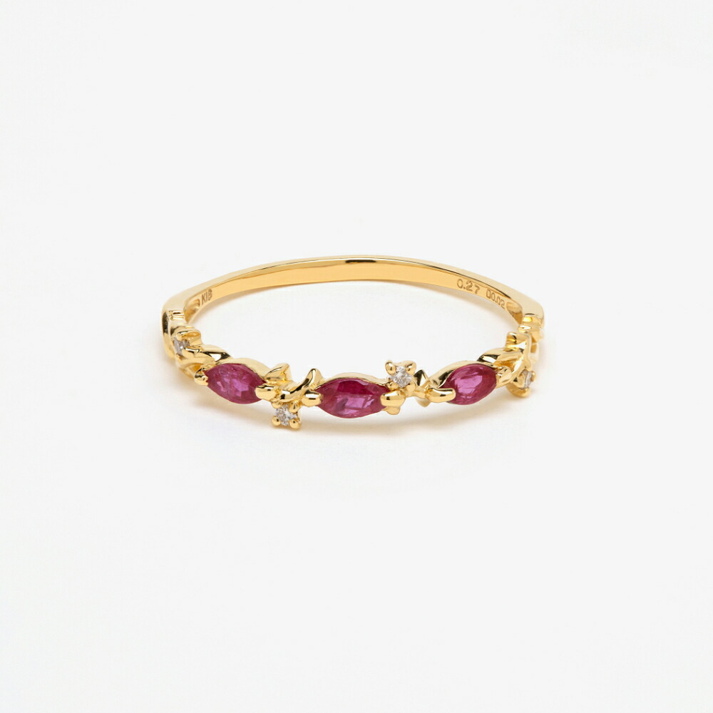 【 Colors Collection 】【 ESTELLE エステール 】 リング 指輪 レディース ルビー K18 イエローゴールド 18k 18金 7月誕生石 0153-4596-0052 プレゼント 贈り物 ギフト 20代 30代 40代 50代 60代 ジュエリー