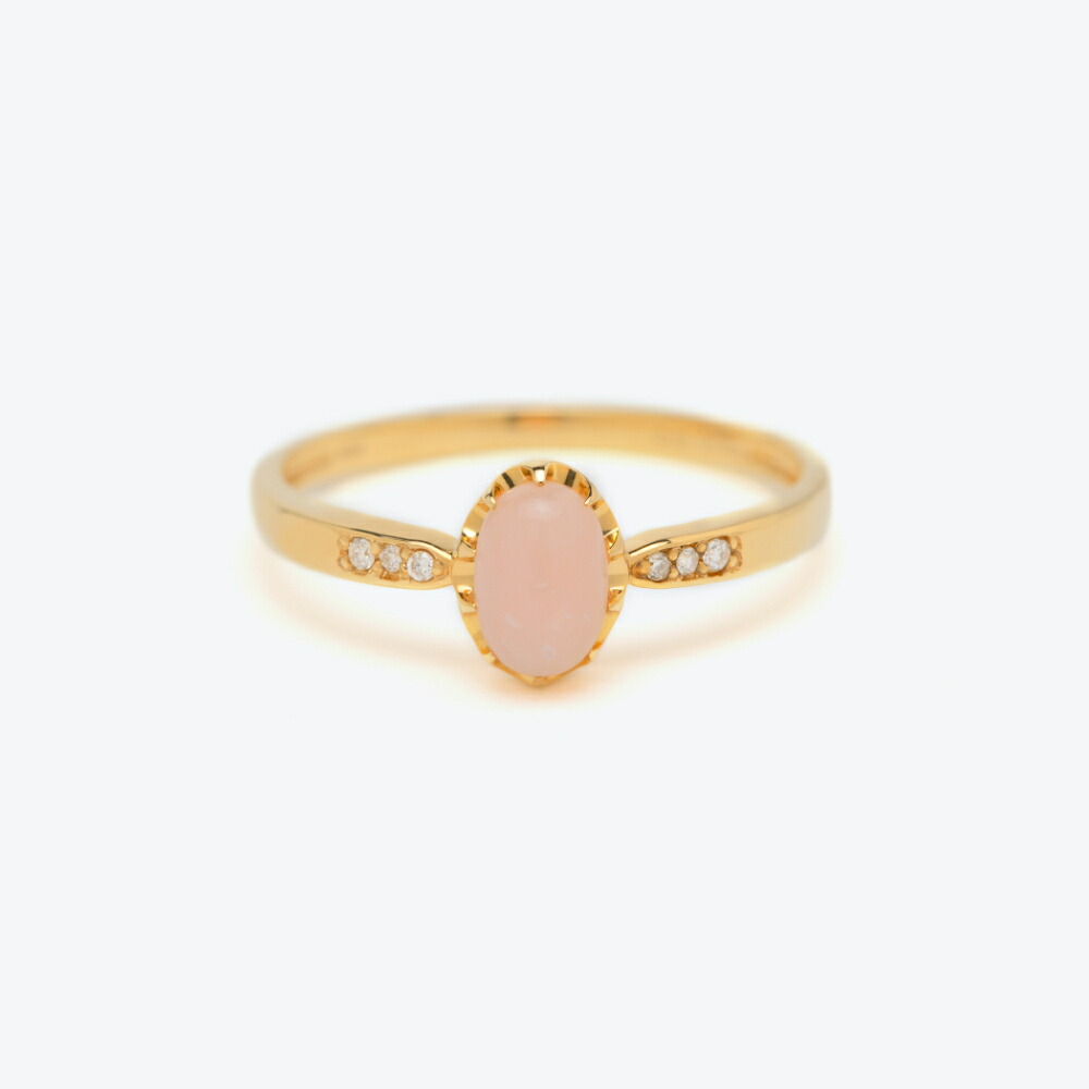 【ポイント10倍!! 4/15 0:00-23:59迄】 【 Colors Collection 】【 ESTELLE エステール 】 リング 指輪 レディース ピンクオパール K18 イエローゴールド 18k 18金 10月誕生石 0170-5849-0019 母の日 プレゼント 贈り物 ギフト 20代 30代 40代 50代 60代 ジュエリー