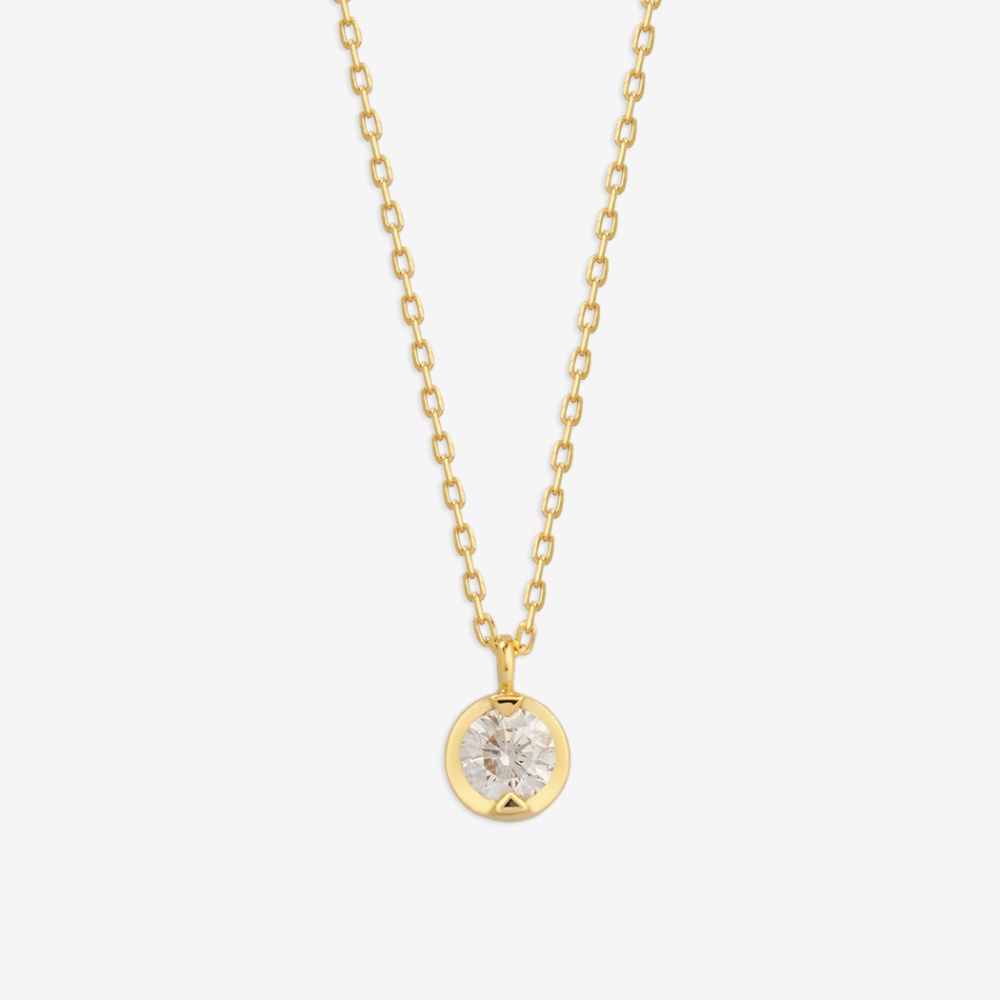 【 ESTELLE エステール 】 ネックレス レディース ダイヤモンド K18 イエローゴールド 18k 18金 一粒 4月誕生石 0442-2242-0020 プレゼント 贈り物 ギフト 20代 30代 40代 50代 60代 ジュエリー 35,750円