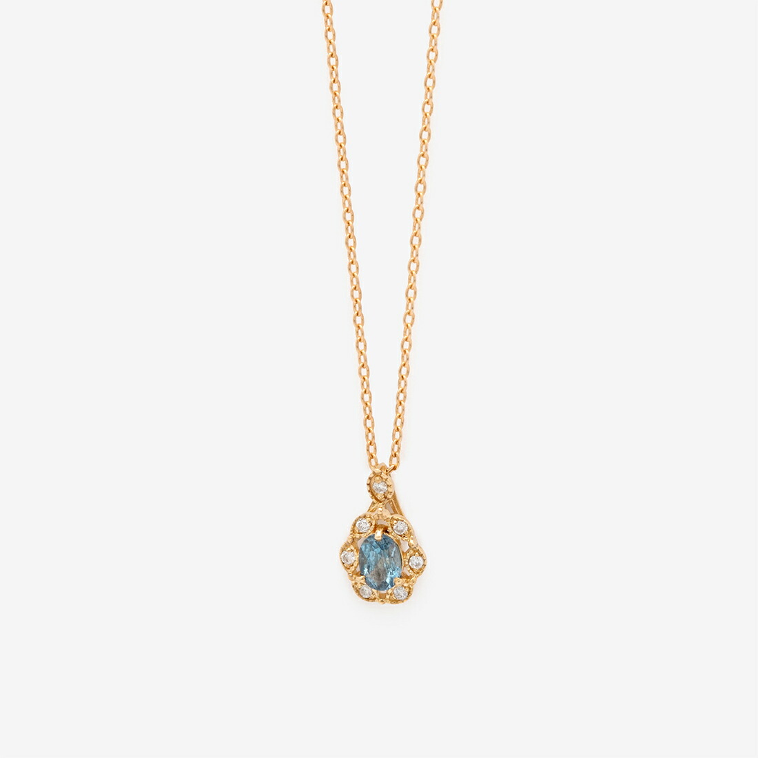 【 Colors Collection 】 【 ESTELLE エステール 】 ネックレス レディース アクアマリン K18 イエローゴールド 18k 18金 3月誕生石 0452-7430-0019 プレゼント 贈り物 ギフト 20代 30代 40代 50代 60代 ジュエリー 42,543円