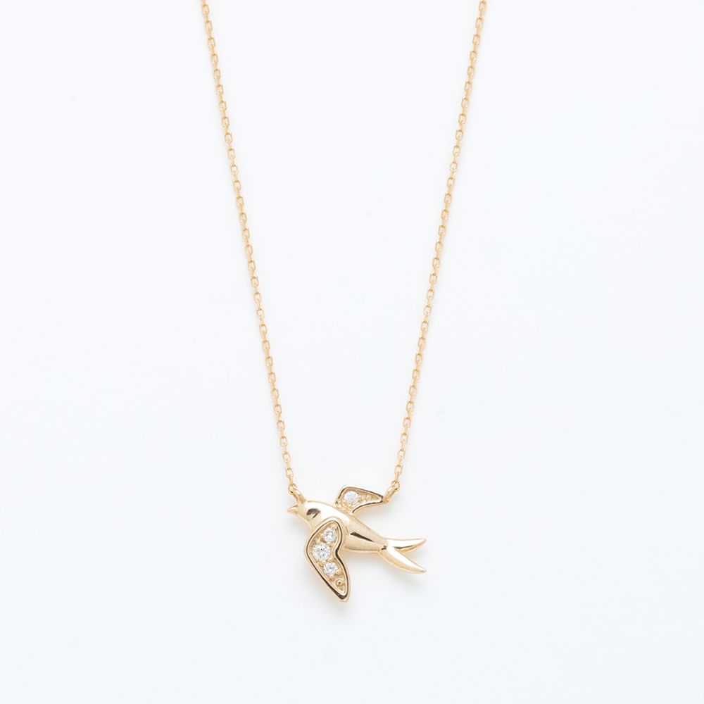 【数量限定SALE 30％OFF】 ネックレス レディース ダイヤモンド K10 イエローゴールド 10k 10金 鳥 ツバメ 【 BLOOM ブルーム 】 母の日 プレゼント 贈り物 ギフト 20代 30代 40代 50代 60代 ジュエリー 19,943円