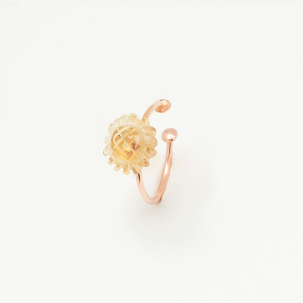 【 WEB限定 】 イヤーカフ レディース ヒマワリ 8月誕生花 K10 ピンクゴールド 10k 10金 【 ESTELLE エステール 】 プレゼント 贈り物 ギフト 20代 30代 40代 50代 60代 ジュエリー