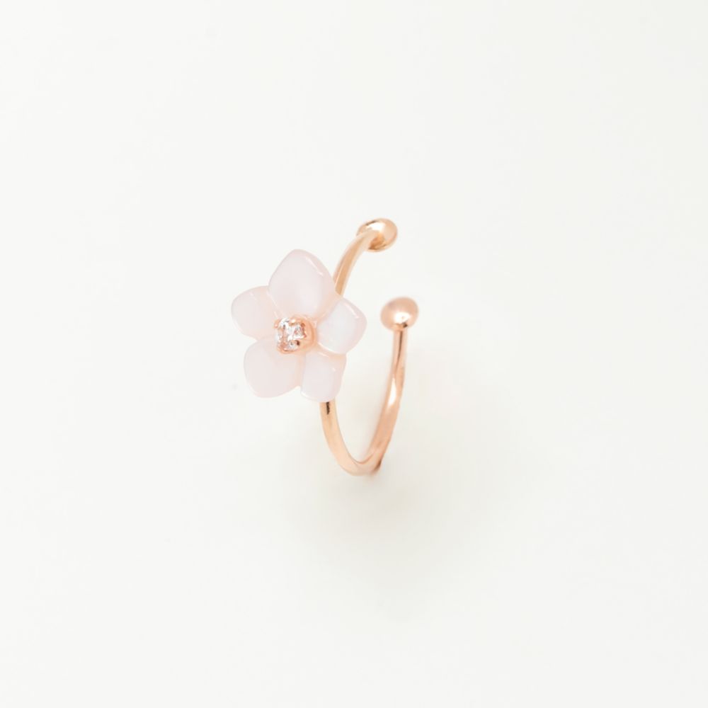 【 WEB限定 】 イヤーカフ レディース クリスマスローズ 12月誕生花 K10 ピンクゴールド 10k 10金 【 ESTELLE エステール 】 プレゼント 贈り物 ギフト 20代 30代 40代 50代 60代 ジュエリー
