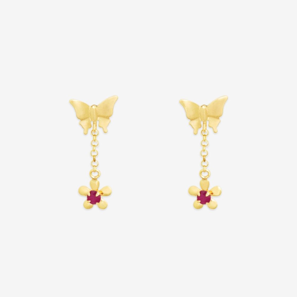 【5％OFFクーポン! 4/18 0:00-4/21 9:59迄】 ピアス レディース ルビー K10 イエローゴールド 10k 10金 【 ESTELLE エステール 】 母の日 プレゼント 贈り物 ギフト 20代 30代 40代 50代 60代 ジュエリー