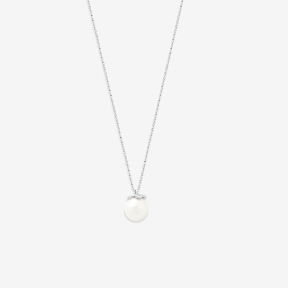 【5％OFFクーポン! 4/18 0:00-4/21 9:59迄】 ネックレス レディース パール あこや真珠 K10 ホワイトゴールド 10k 10金 一粒 1粒 【 BLOOM ブルーム 】 母の日 プレゼント 贈り物 ギフト 20代 30代 40代 50代 60代 ジュエリー