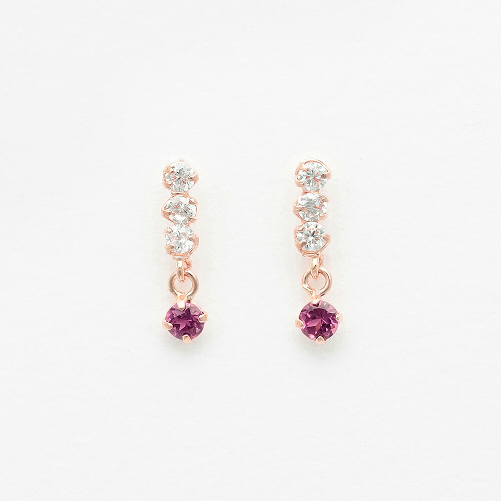 K10 ピンクゴールドダイヤモンドリボンモチーフピアスESTELLE/エステール WEB限定】K10 ピンクゴールド ダイヤモンド ピアス（0212-1073