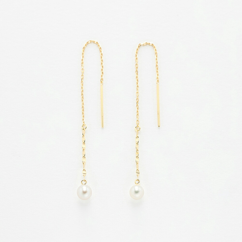 ESTELLE パールピアス ESTELLE ピアス 6月誕生石 K10 イエローゴールド あこや真珠