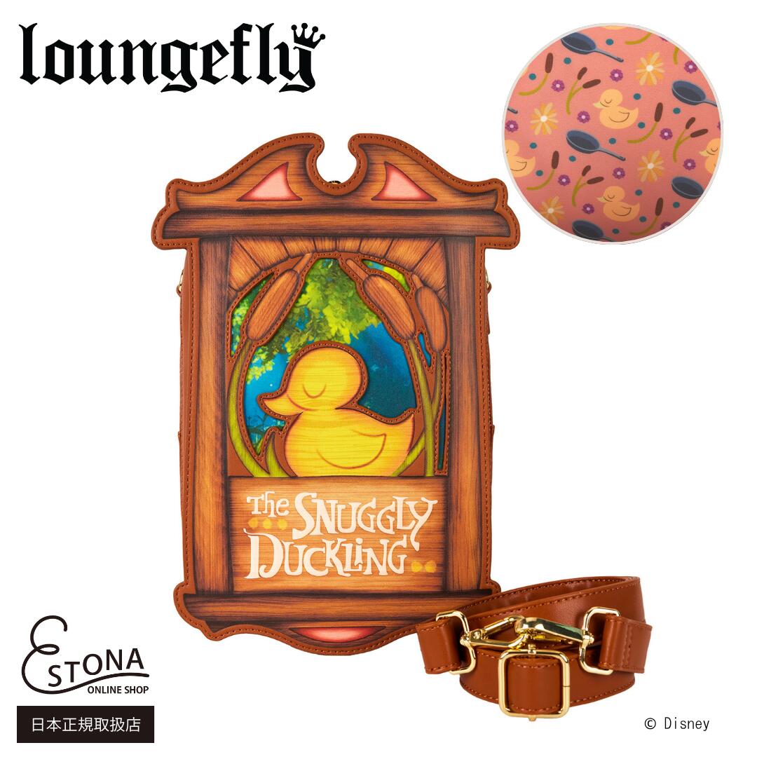 【Loungefly堅苦しさ】DISNEY RAPUNZEL SNUGGLY DUCKLING CROSSBODY BAG 待ち合い室飛球 ウォルトディズニー ラプンツェル 合鴨 クロスボディバッグ 曲がった掛け