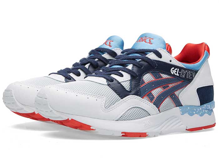 asics gel lyte v navy red