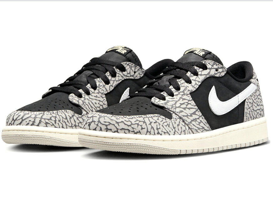 ナイキ エアジョーダン1 レトロ ロー ブラック/モスリン/テックグレー/ホワイ 楽天市場】NIKE AIR JORDAN 1 RETRO LOW OG black/muslin-tech