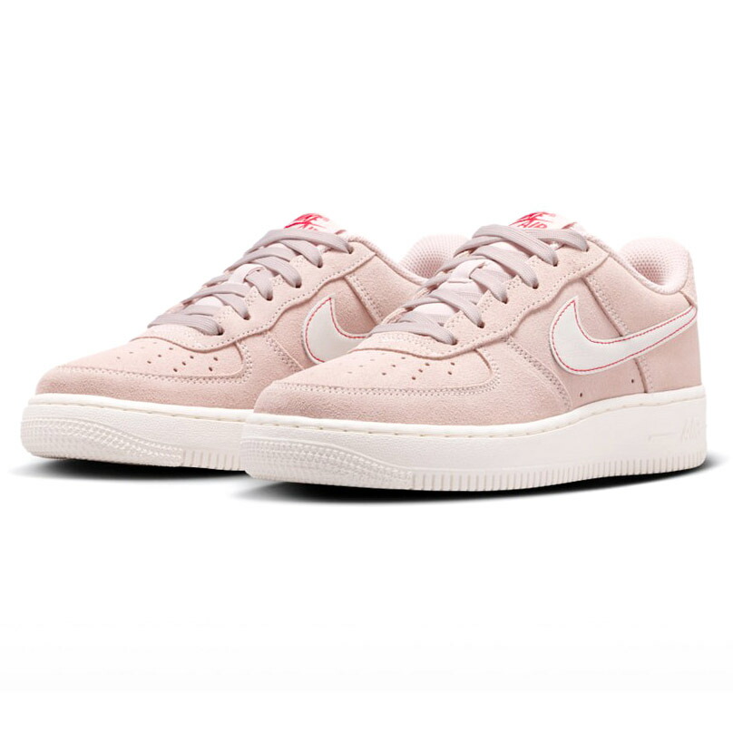 NIKE AIR FORCE 1 LV8 1 GSナイキ エア フォース 1 LV8 GSピンク赤 Silt Red University Red Sail 26-02 #80 ｜ＥＳＴ premium