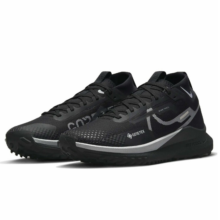 NIKE WMNS REACT PEGASUS TRAIL 4 GTXナイキ ウィメンズ リアクト ペガサス トレイル 4 GTX【GORE-TEX】【ゴアテックス】黒灰銀 BLACK/WOLF GREY-REFLECT SILVER22-10-S#70