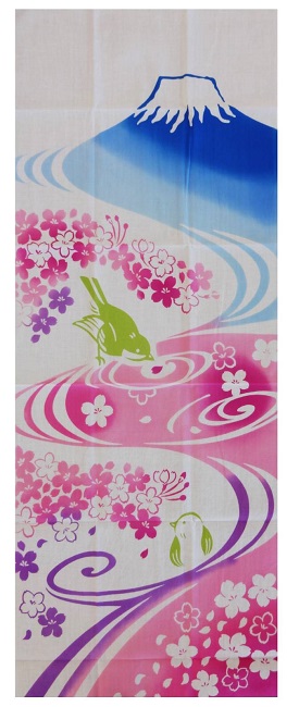 楽天市場】【手ぬぐい しだれ桜と富士山】【注染】【和布華】春柄