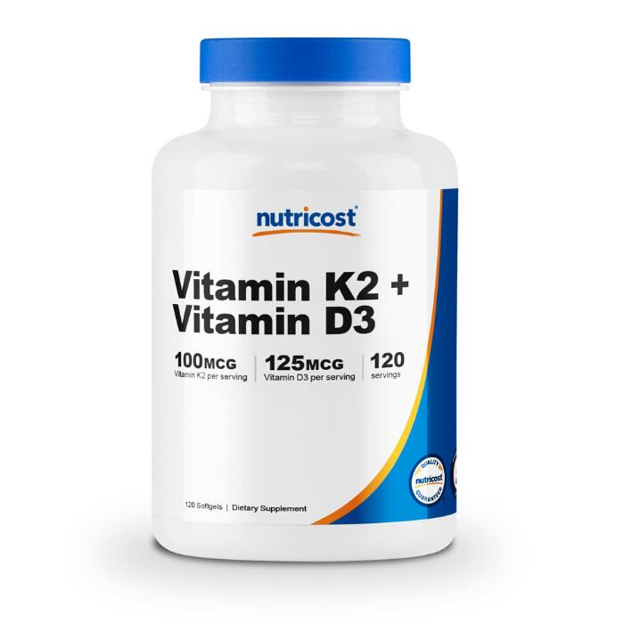 楽天市場】【Nutricost公式】 ビタミンK2 100 μg + ビタミンD3 125 μg