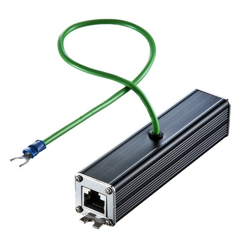 【最大1000円OFFクーポン配布中】【訳あり 新品】中継アダプタ CAT5e ギガビット LAN RJ-45対応 雷サージ プロテクター ADT-NF5EN サンワサプライ ※箱にキズ、汚れあり