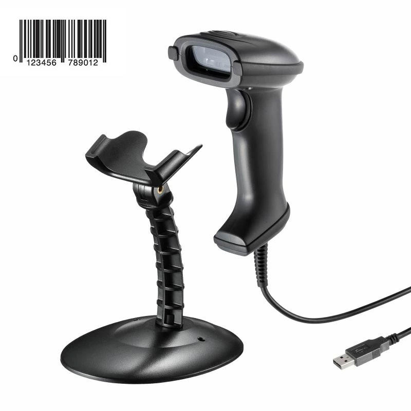 【最大1500円OFFクーポン配布中】【訳あり 新品】バーコードリーダー バーコードスキャナ JANコード ハンディタイプ 有線 1次元 スタンド付 オートセンシング IP42 防塵防水 図書館 物流管理 BCR-1D9BK サンワサプライ ※箱にキズ、汚れあり