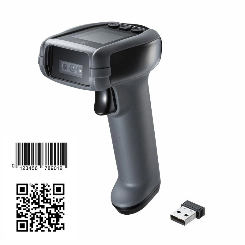【訳あり 新品】バーコードリーダー 無線 Bluetooth 2.4GHz 有線 USB 1次元 2次元 QRコード 液晶画面付き 図書館 物流管理 BCR-BT2D13BK サンワサプライ ※箱にキズ、汚れあり 18,666円