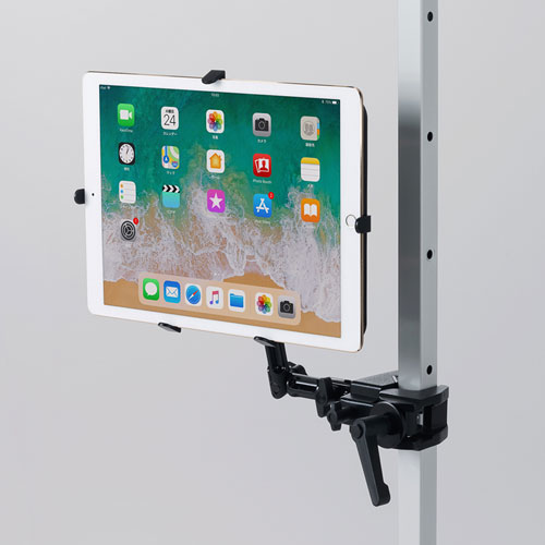 iPad タブレット用支柱取付けアーム 9.7～13インチ対応 CR-LATAB27 サンワサプライ