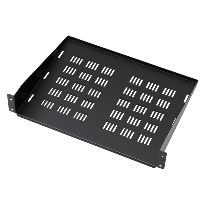 【最大1000円OFFクーポン配布中】EIA用スリット付棚板 2U 19インチマウント 放熱 スチール ブラック CP-SVNT2UBKA サンワサプライ 【代引き 後払い決済不可商品】