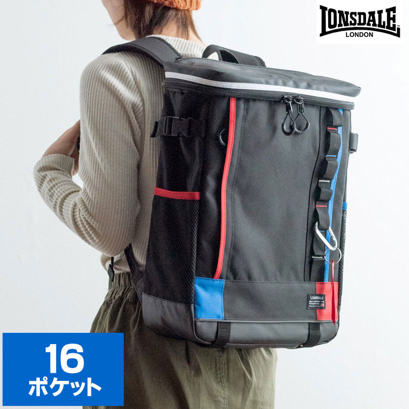 楽天市場 リュック 通勤 通学 ビジネス アウトドア 収納 スクエア 26l ロンズデール トリコロール 0 Bagld2tr イーサプライ 楽天市場店