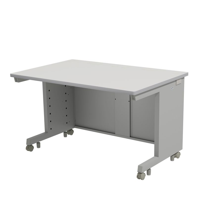 【最大1000円OFFクーポン配布中】eデスク オフィスデスク グレー 幅120cm 奥行80cm 高さ70cm ED-SK12080GY サンワサプライ 【代引き 後払い決済不可商品】