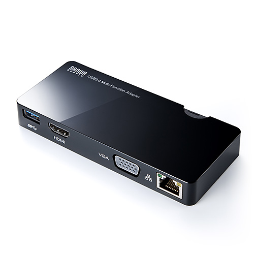 【楽天市場】USB3.0ドッキングステーション ディスプレイ接続 HDMI/VGA USBハブ/1ポート ギガビット対応/有線LAN