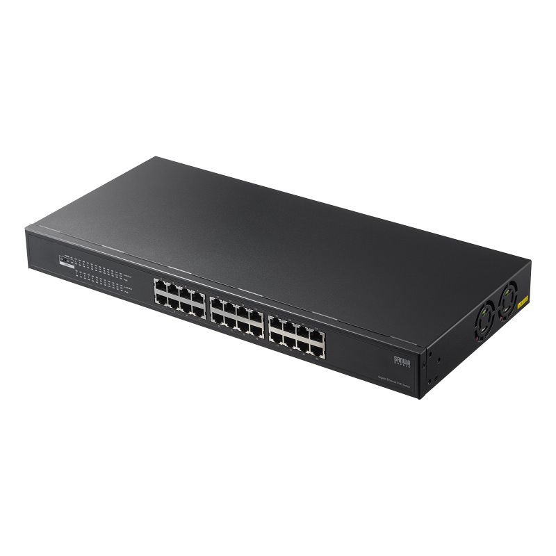 レイヤー2ギガビット対応PoEスイッチングハブ 24ポート アンマネージド ループ検知 AUTO-MDIX PoE PoE+ LAN-GIGAPOE2401 サンワサプライ