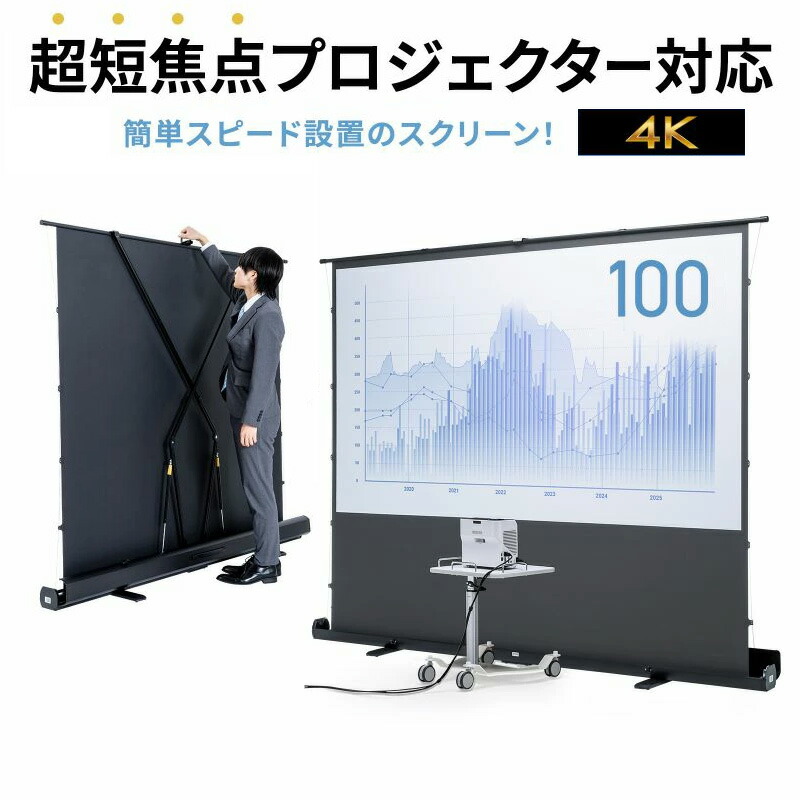楽天市場】【最大2000円OFFクーポン配布中】プロジェクタースクリーン