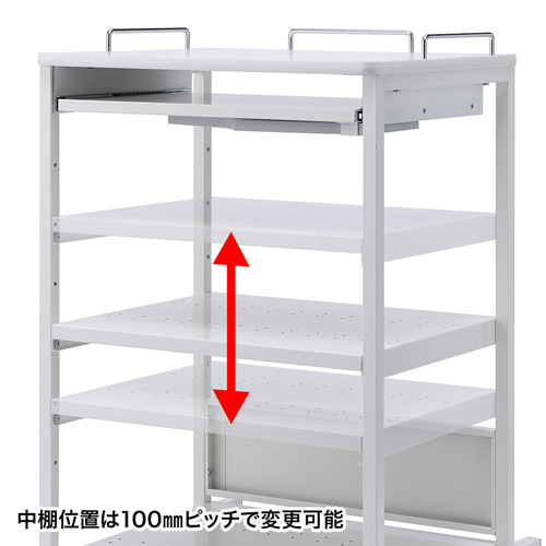 サンワサプライ:移動式機器設置カート RAC-FA3(メーカー直送品) 移動式