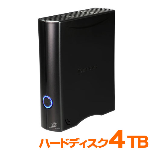ハードディスク 4TB テレビ 録画 HDD USB3.0対応  外付け 据置 トランセンド TS4TSJ35T3