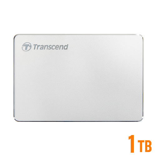 スリムハードディスク 1TB HDD 耐衝撃 USB3.1 Type-C 対応 外付け トランセンド TS1TSJ25C3S